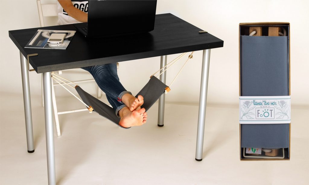 Гамак для ног под рабочий стол GREY с USB подогревом